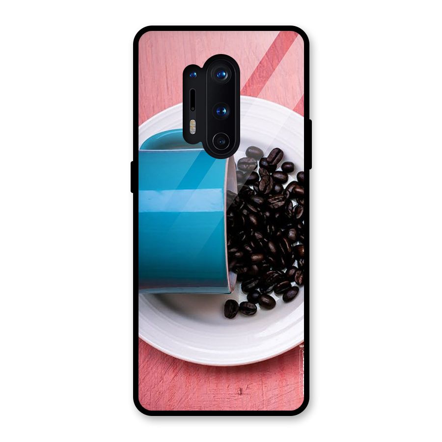 Blue Mug And Beans Glass Back Case for OnePlus 8 Pro