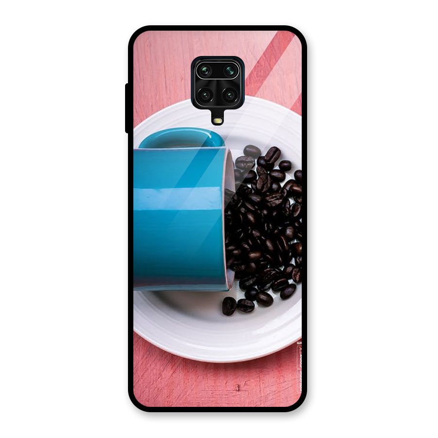 Blue Mug And Beans Glass Back Case for Poco M2 Pro