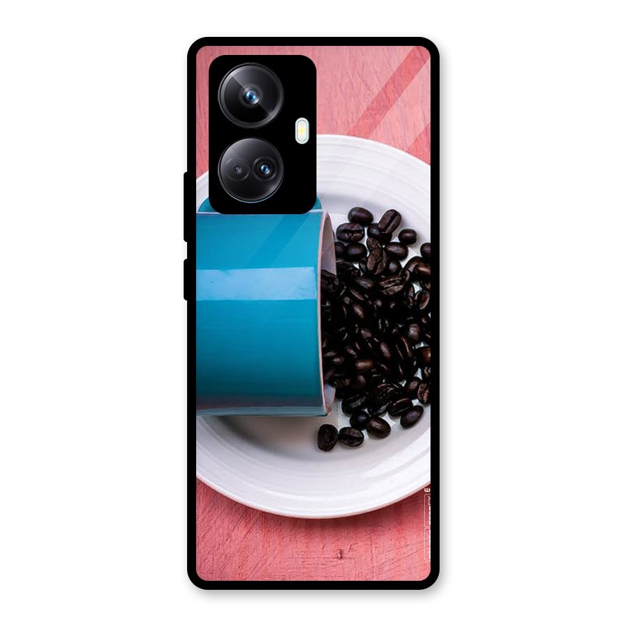 Blue Mug And Beans Glass Back Case for Realme 10 Pro Plus
