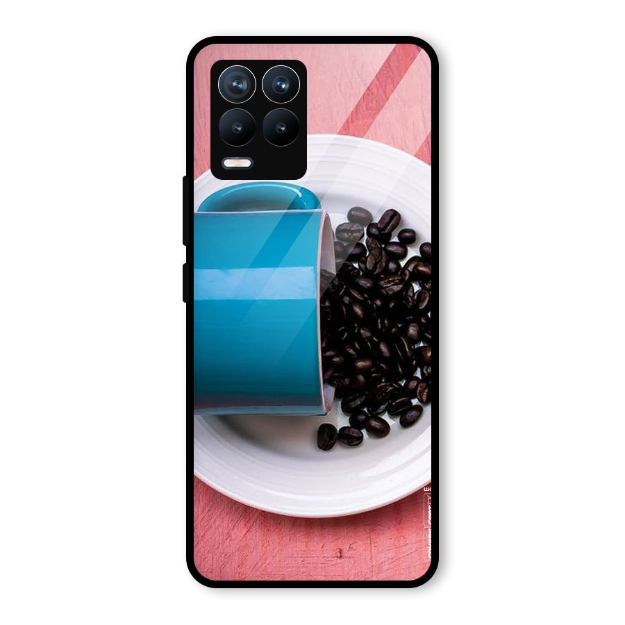 Blue Mug And Beans Glass Back Case for Realme 8 Pro
