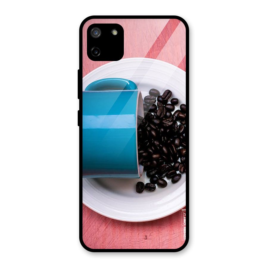 Blue Mug And Beans Glass Back Case for Realme C11
