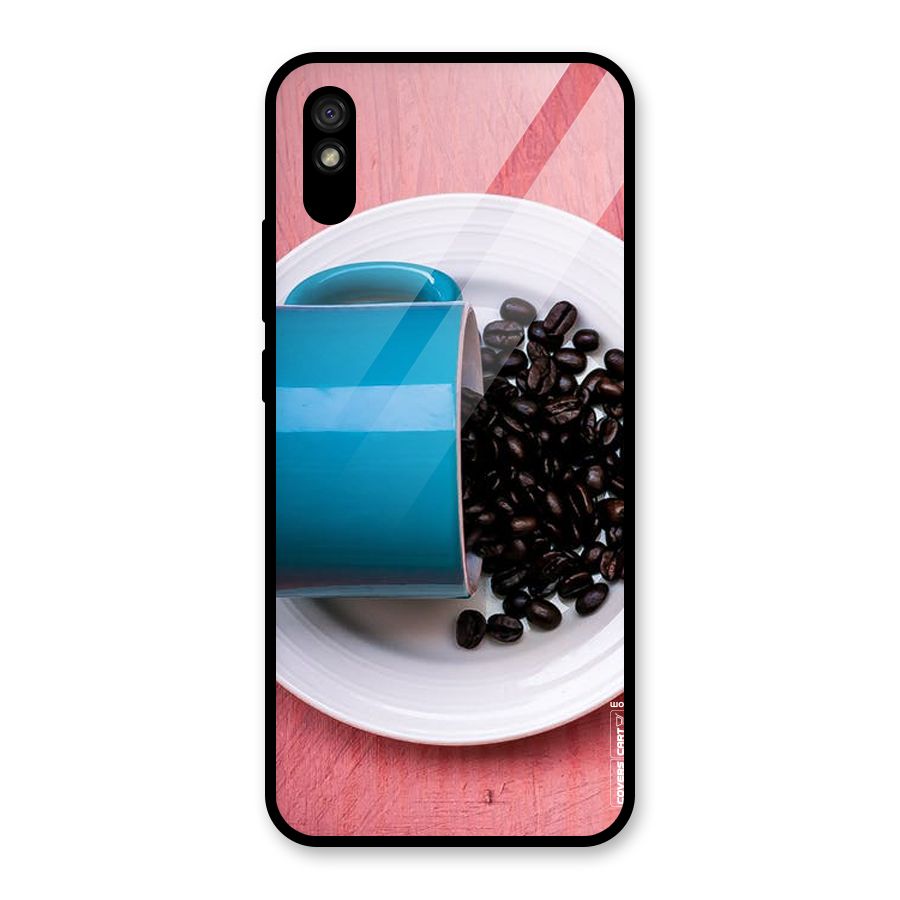 Blue Mug And Beans Glass Back Case for Redmi 9i