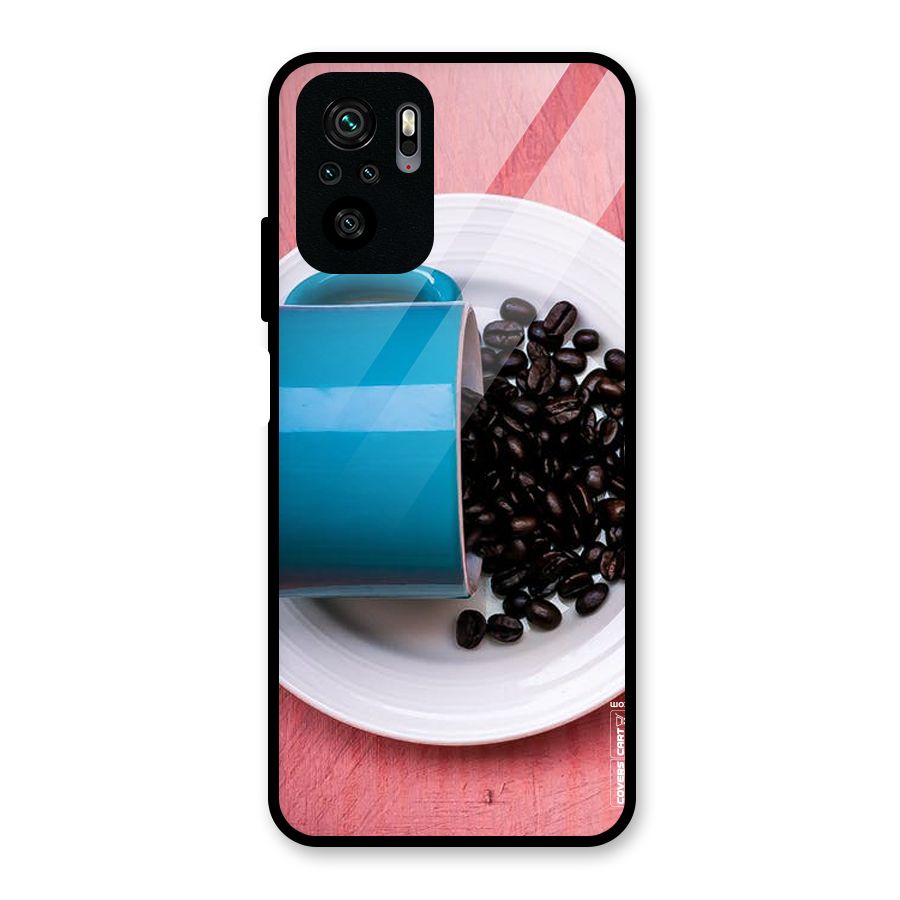 Blue Mug And Beans Glass Back Case for Redmi Note 10S