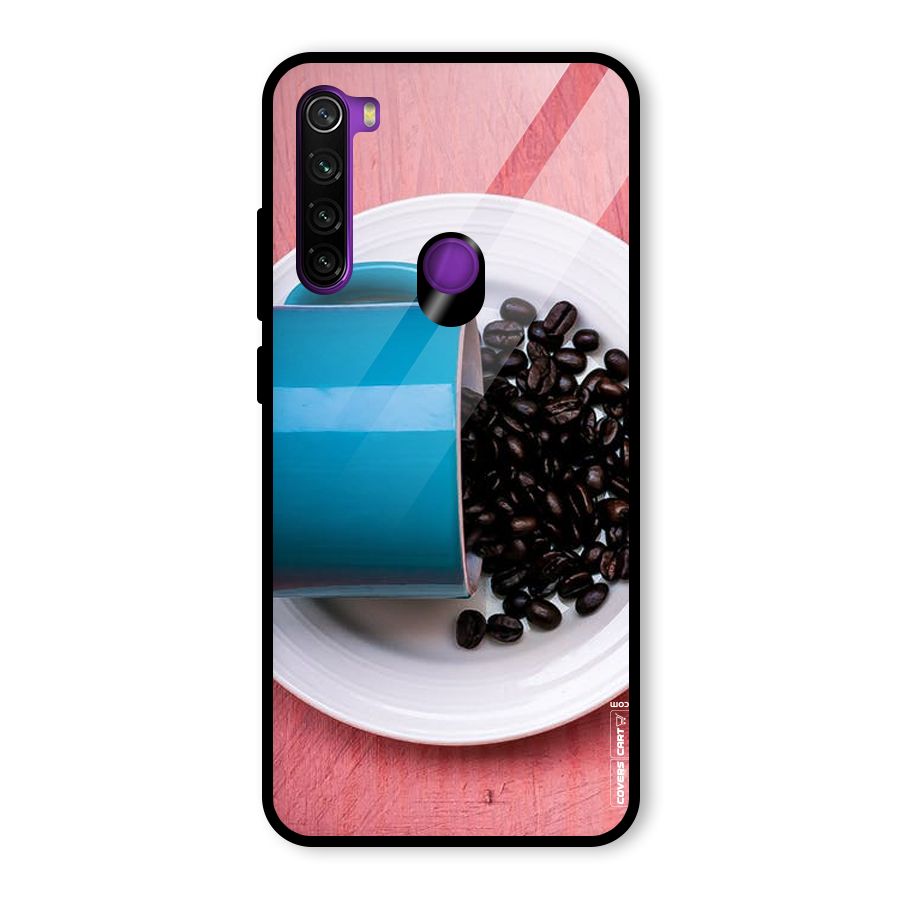 Blue Mug And Beans Glass Back Case for Redmi Note 8