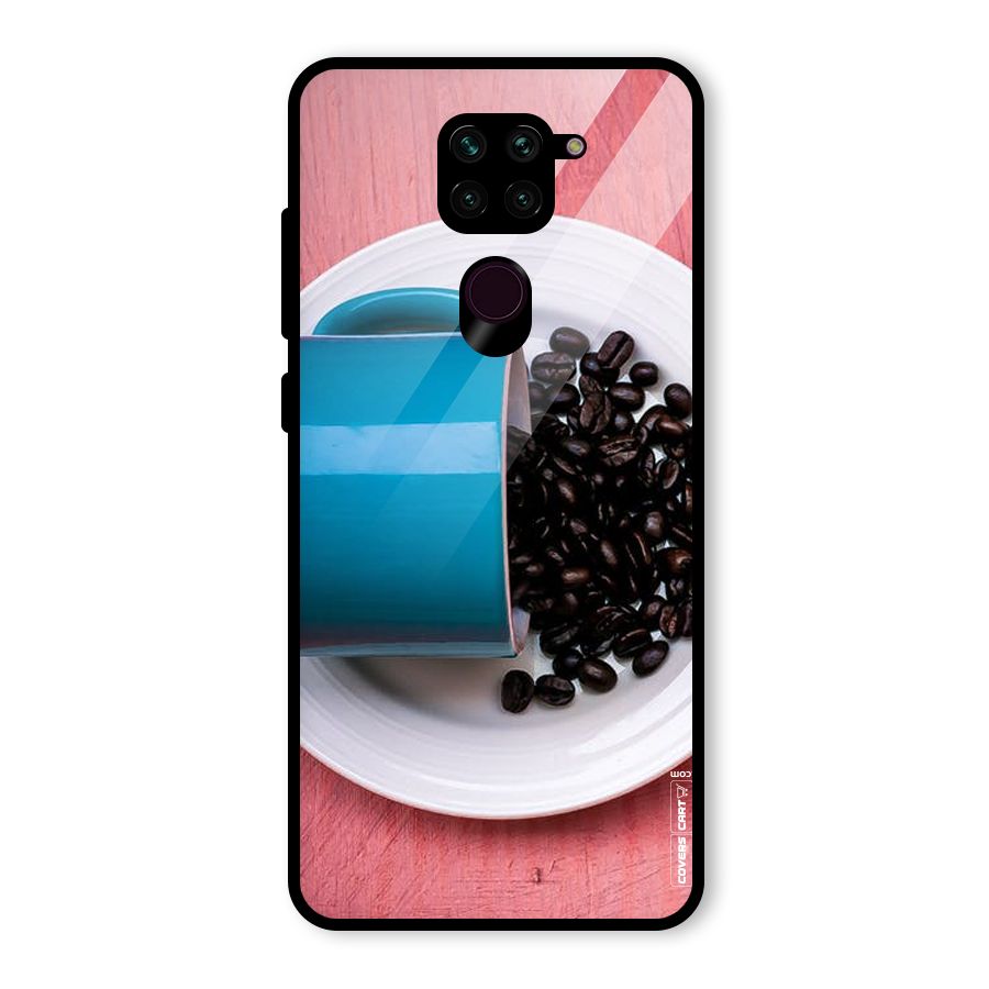 Blue Mug And Beans Glass Back Case for Redmi Note 9