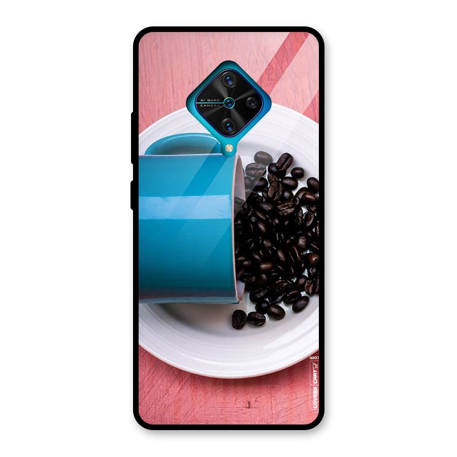 Blue Mug And Beans Glass Back Case for Vivo S1 Pro