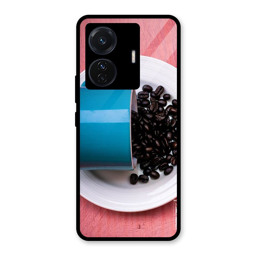 Blue Mug And Beans Glass Back Case for Vivo T1 Pro