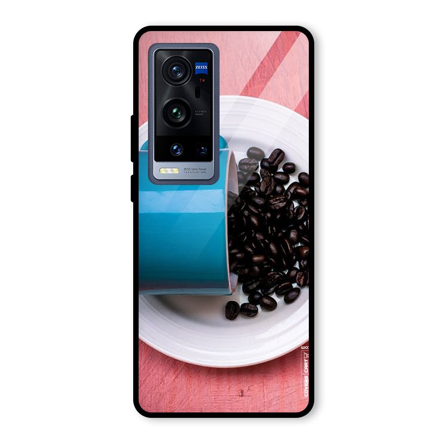 Blue Mug And Beans Glass Back Case for Vivo X60 Pro Plus