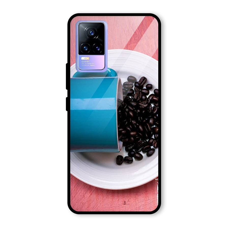 Blue Mug And Beans Glass Back Case for Vivo Y73