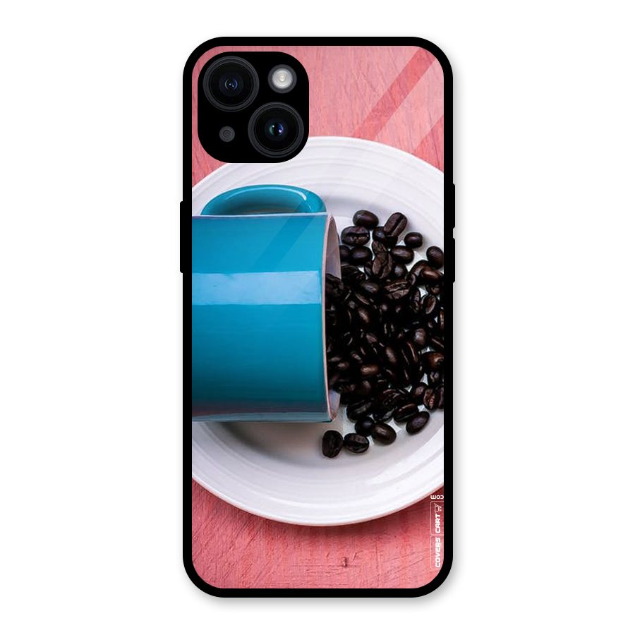 Blue Mug And Beans Glass Back Case for iPhone 14