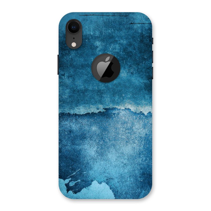 Blue Paint Wall Back Case for iPhone XR Logo Cut