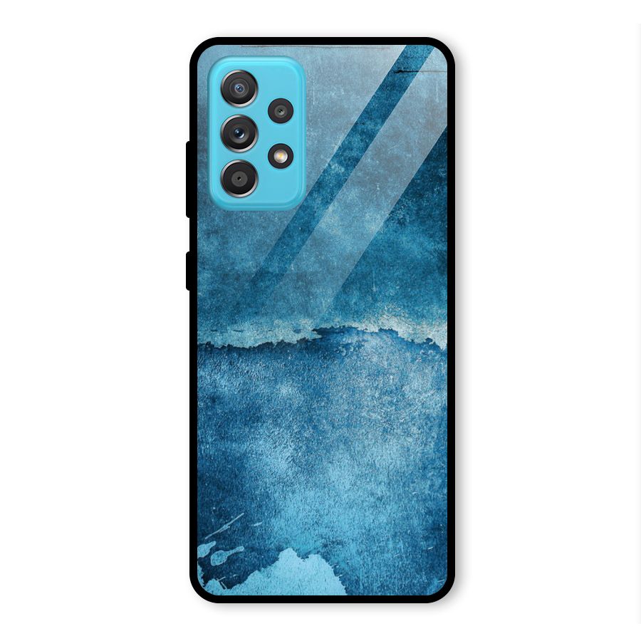 Blue Paint Wall Glass Back Case for Galaxy A52s 5G