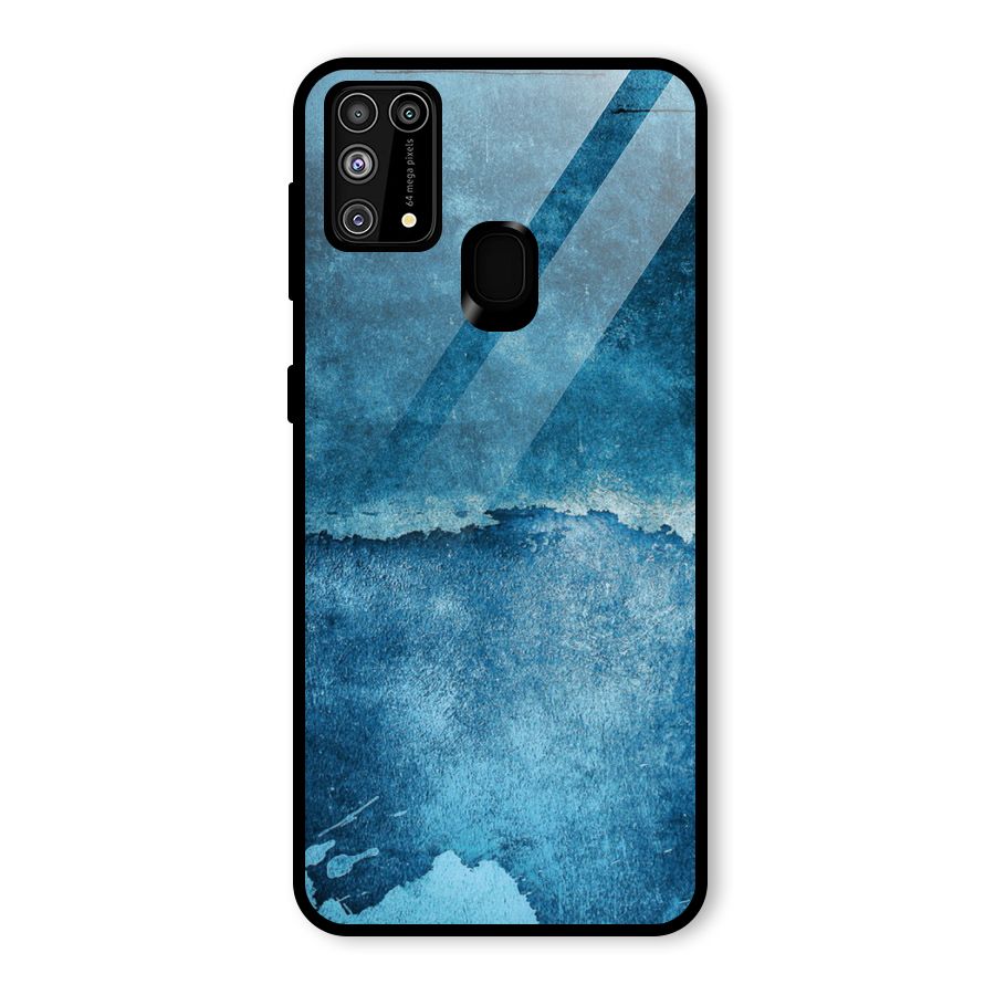 Blue Paint Wall Glass Back Case for Galaxy F41