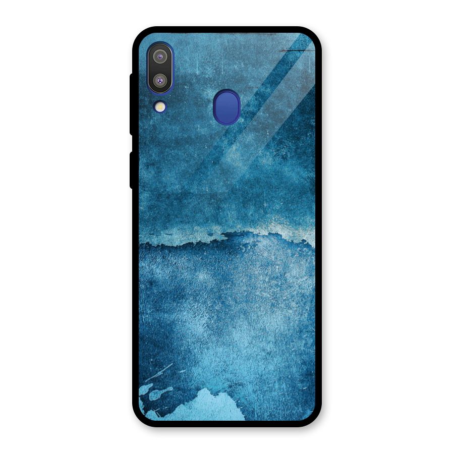 Blue Paint Wall Glass Back Case for Galaxy M20