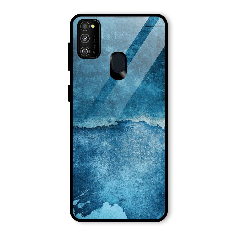 Blue Paint Wall Glass Back Case for Galaxy M30s