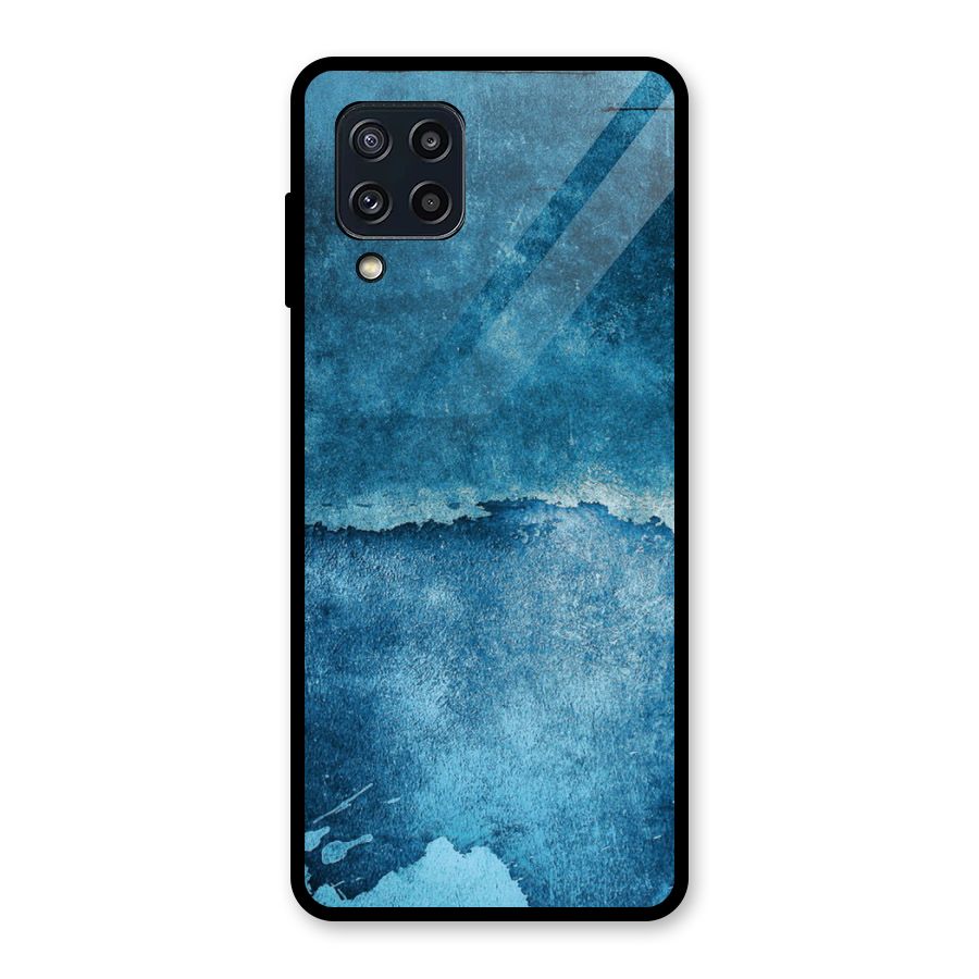 Blue Paint Wall Glass Back Case for Galaxy M32