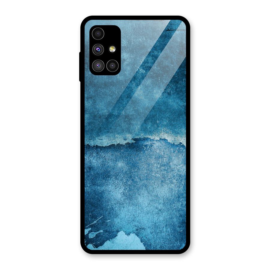 Blue Paint Wall Glass Back Case for Galaxy M51