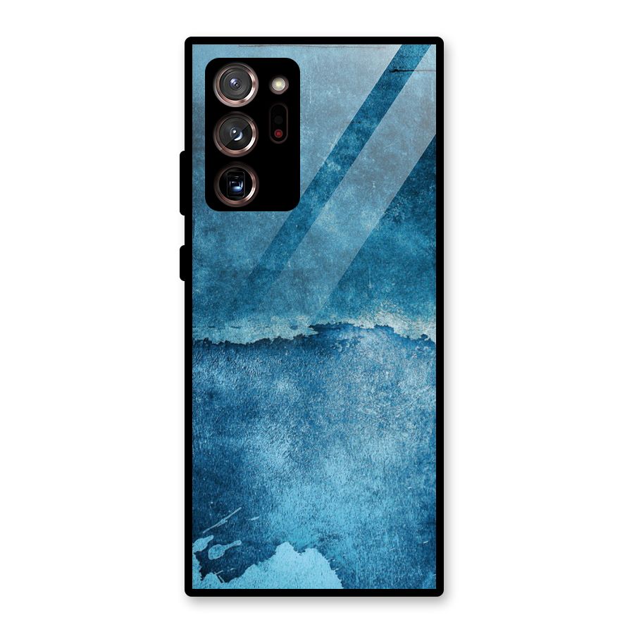 Blue Paint Wall Glass Back Case for Galaxy Note 20 Ultra