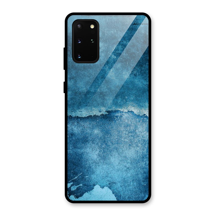 Blue Paint Wall Glass Back Case for Galaxy S20 Plus