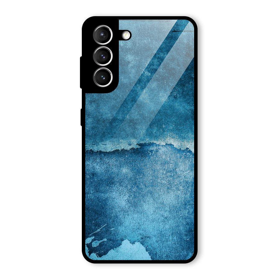 Blue Paint Wall Glass Back Case for Galaxy S21 5G