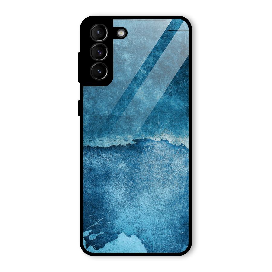 Blue Paint Wall Glass Back Case for Galaxy S21 Plus