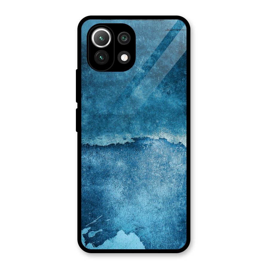 Blue Paint Wall Glass Back Case for Mi 11 Lite NE 5G
