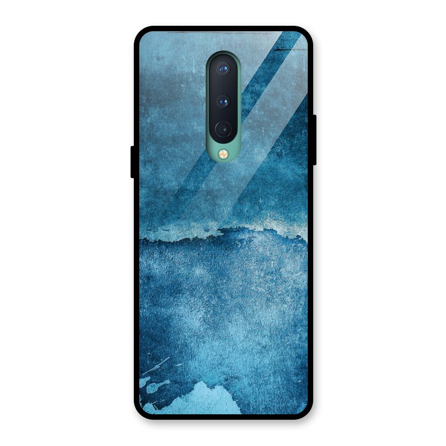 Blue Paint Wall Glass Back Case for OnePlus 8