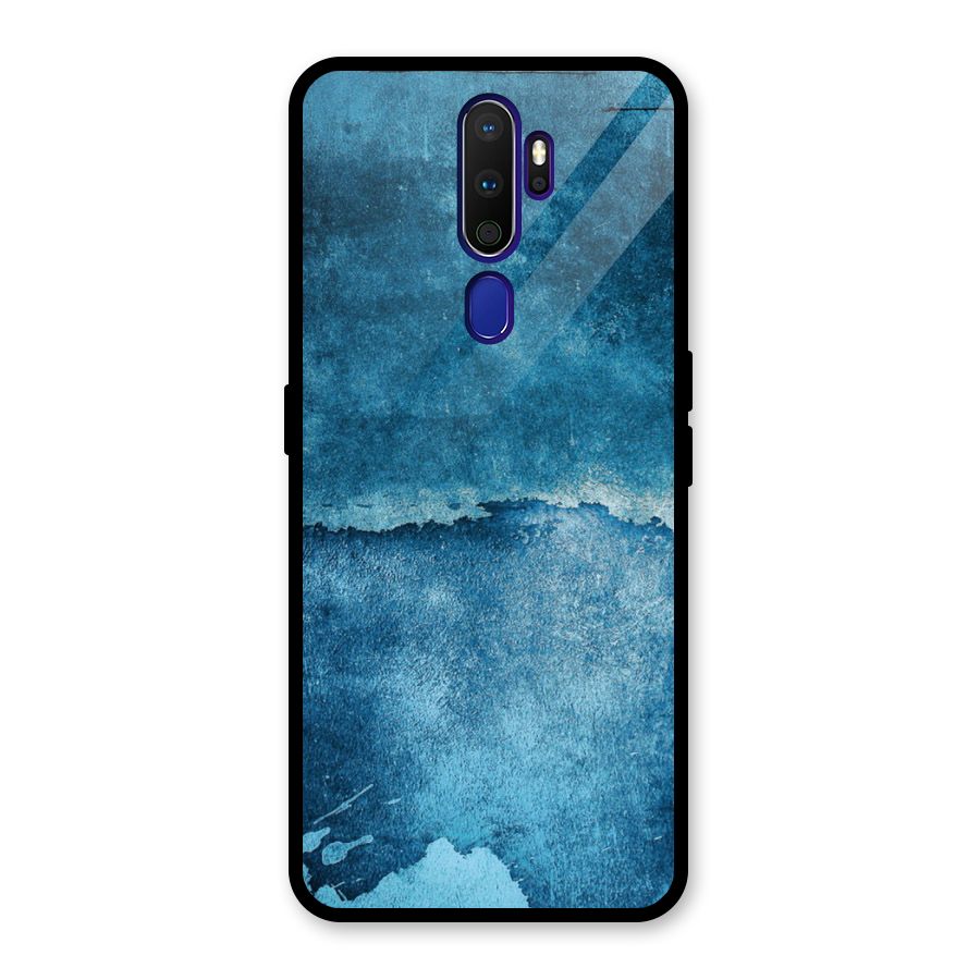 Blue Paint Wall Glass Back Case for Oppo A9 (2020)