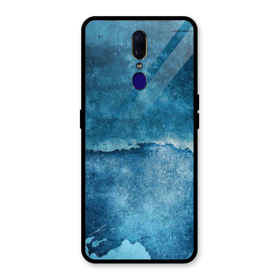 Blue Paint Wall Glass Back Case for Oppo F11