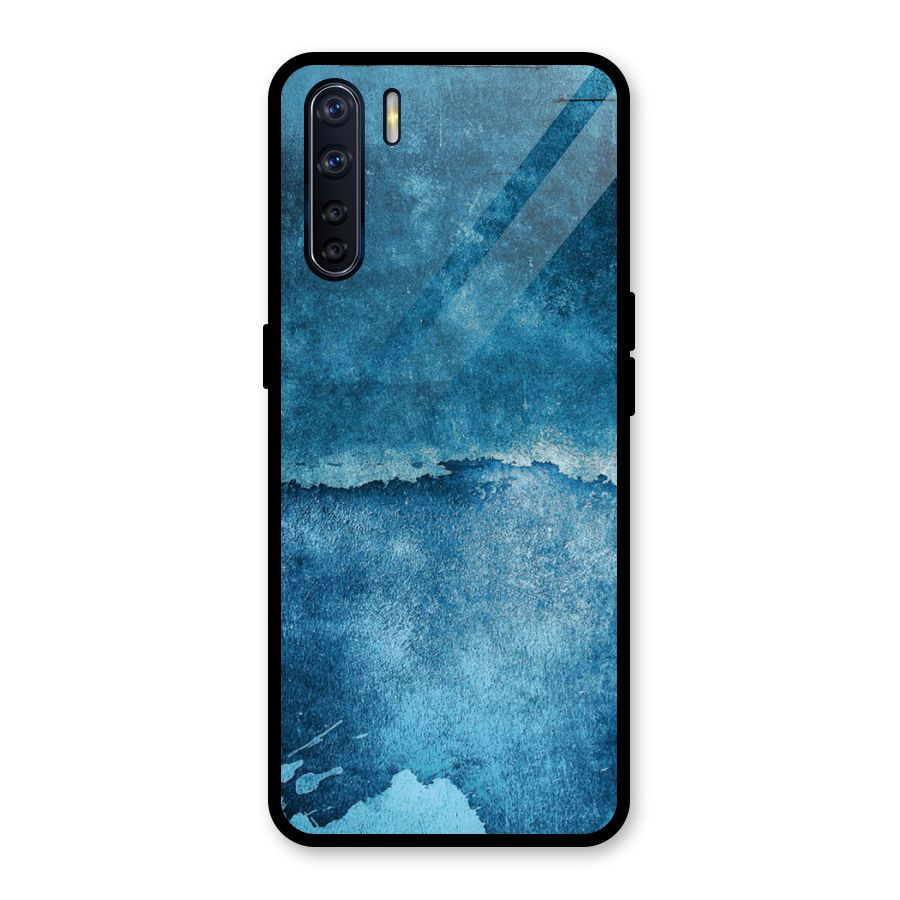 Blue Paint Wall Glass Back Case for Oppo F15
