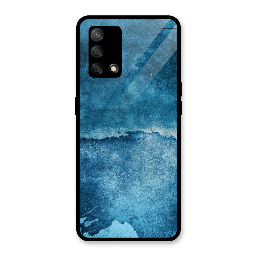 Blue Paint Wall Glass Back Case for Oppo F19