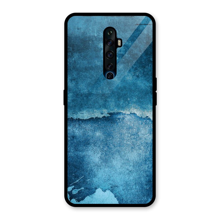 Blue Paint Wall Glass Back Case for Oppo Reno2 F