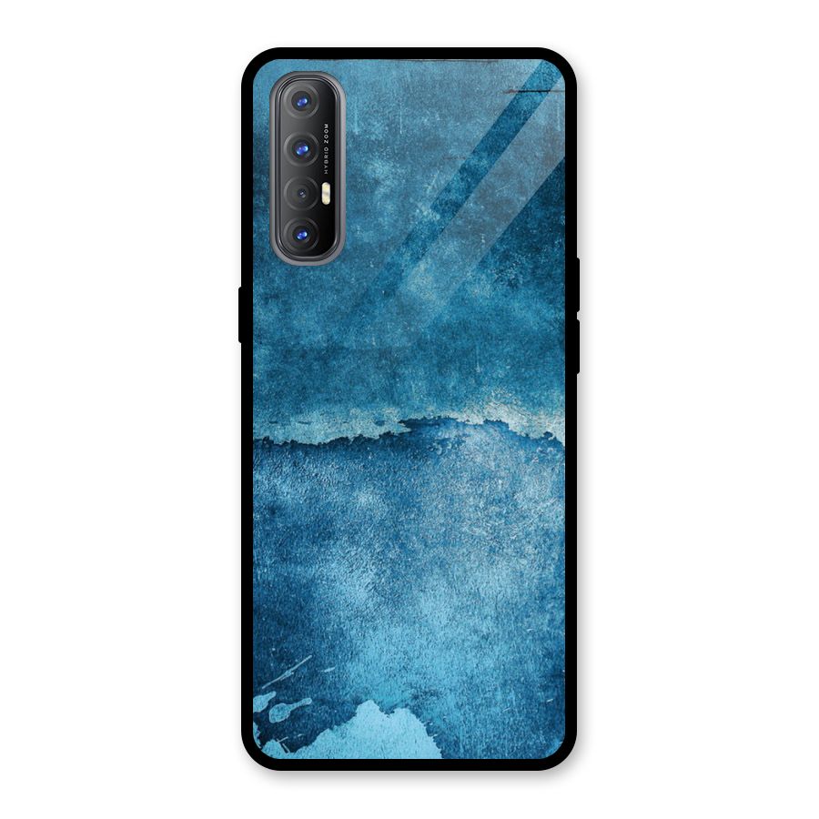 Blue Paint Wall Glass Back Case for Oppo Reno3 Pro