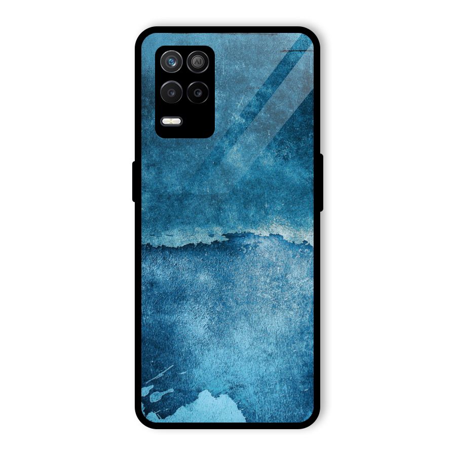 Blue Paint Wall Glass Back Case for Realme 8 5G