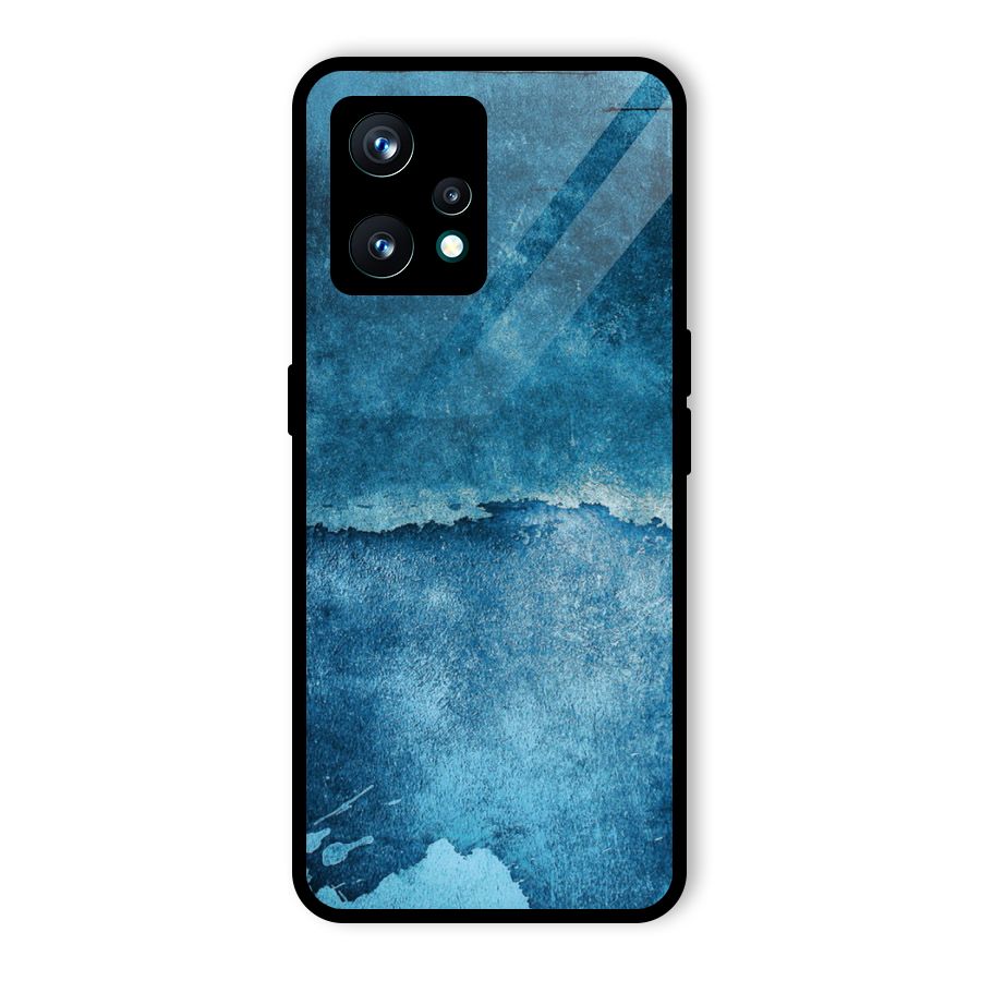 Blue Paint Wall Glass Back Case for Realme 9 Pro Plus 5G