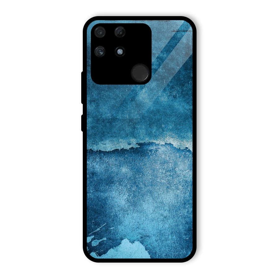 Blue Paint Wall Glass Back Case for Realme Narzo 50A