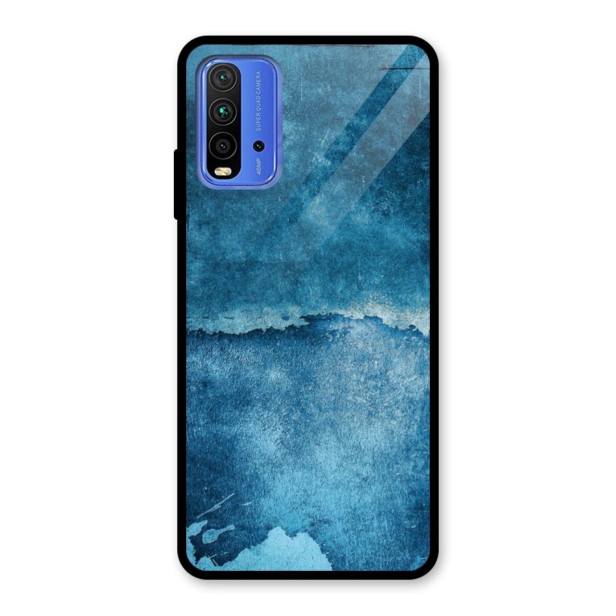 Blue Paint Wall Glass Back Case for Redmi 9 Power