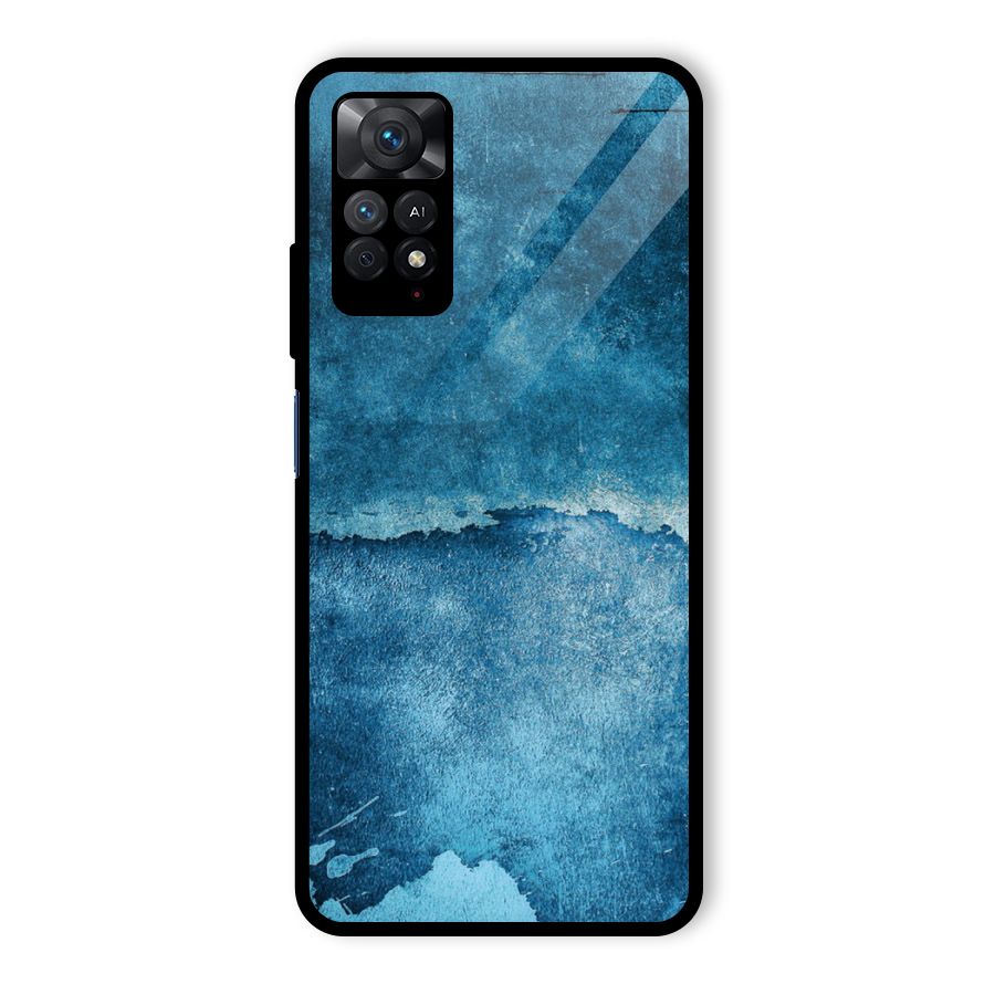 Blue Paint Wall Glass Back Case for Redmi Note 11 Pro