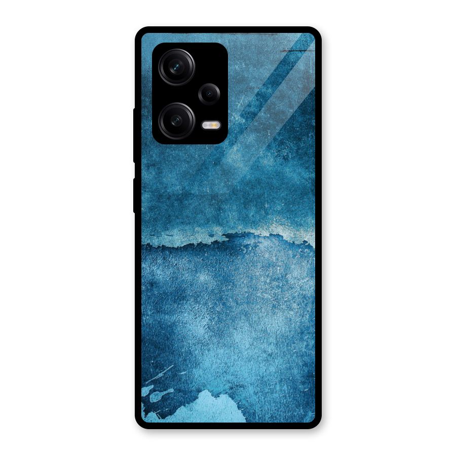 Blue Paint Wall Glass Back Case for Redmi Note 12 Pro