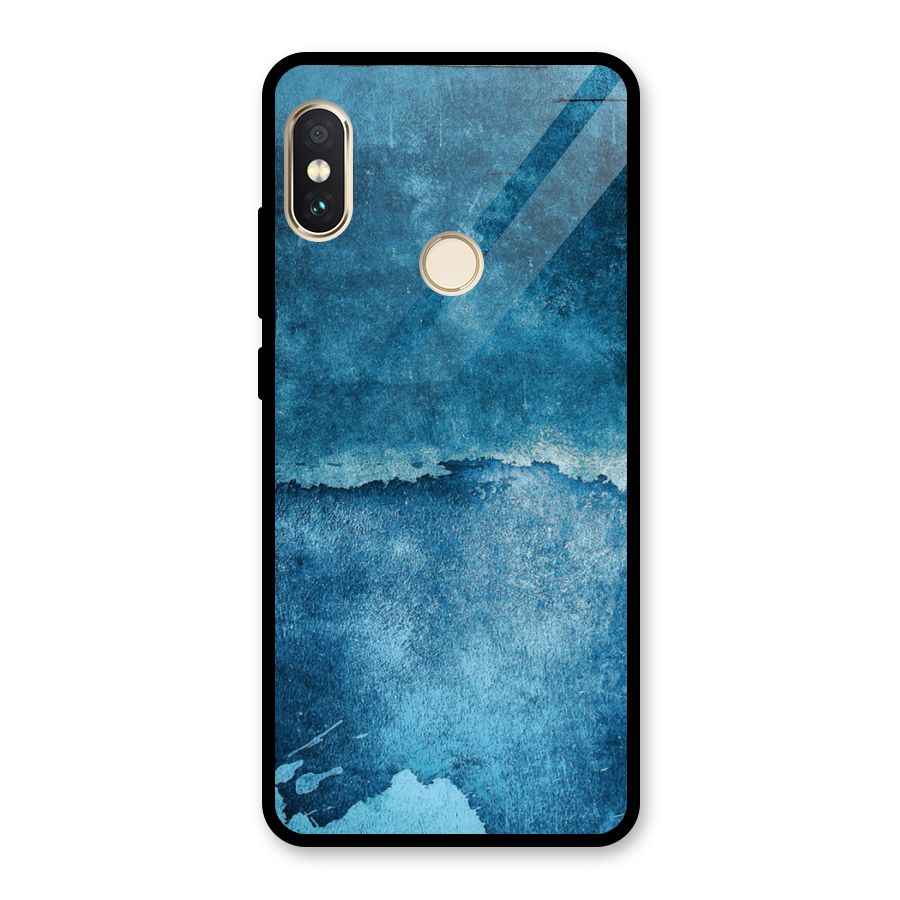Blue Paint Wall Glass Back Case for Redmi Note 5 Pro