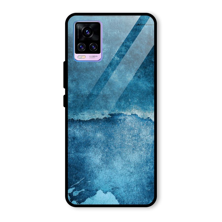 Blue Paint Wall Glass Back Case for Vivo V20 Pro
