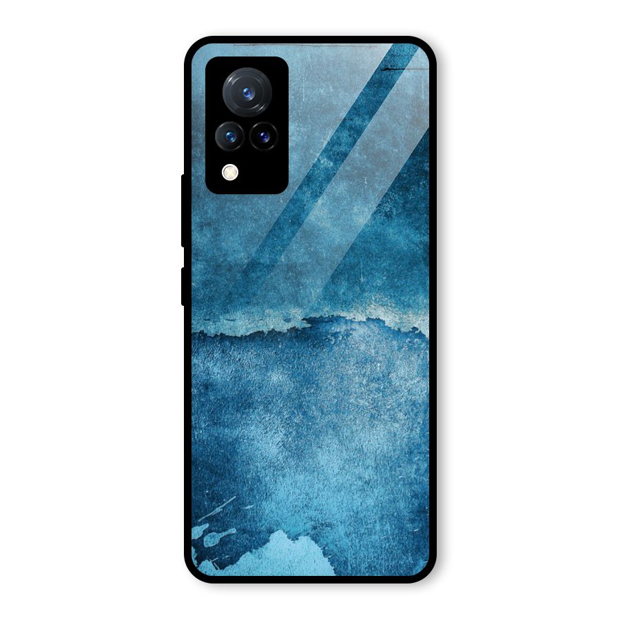 Blue Paint Wall Glass Back Case for Vivo V21 5G