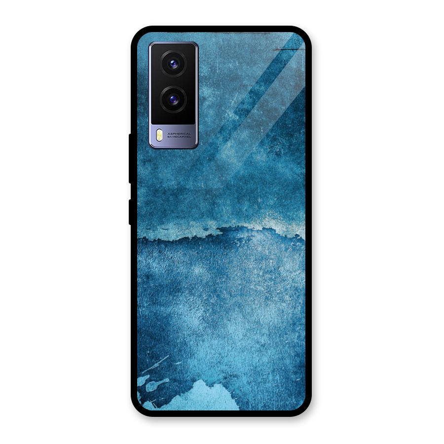 Blue Paint Wall Glass Back Case for Vivo V21e 5G