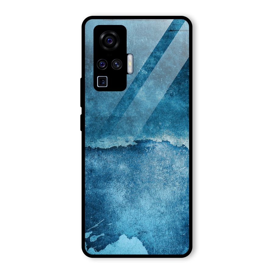 Blue Paint Wall Glass Back Case for Vivo X50 Pro
