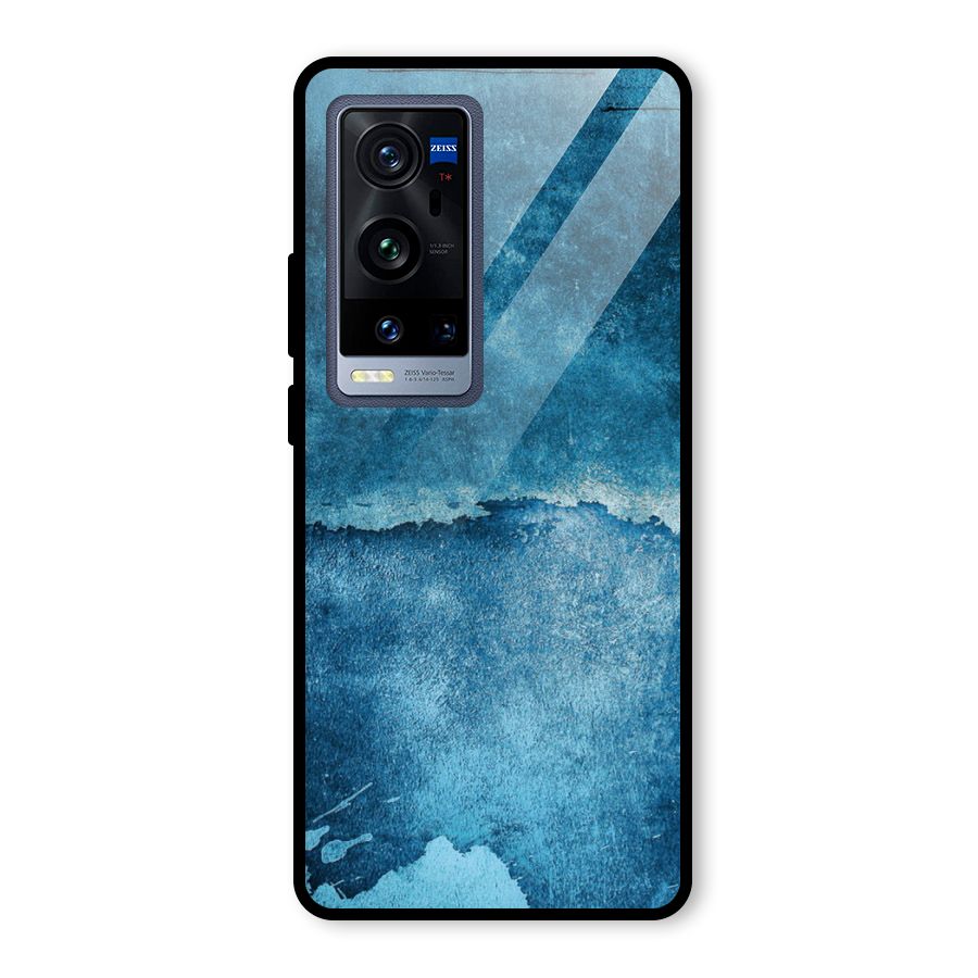 Blue Paint Wall Glass Back Case for Vivo X60 Pro Plus