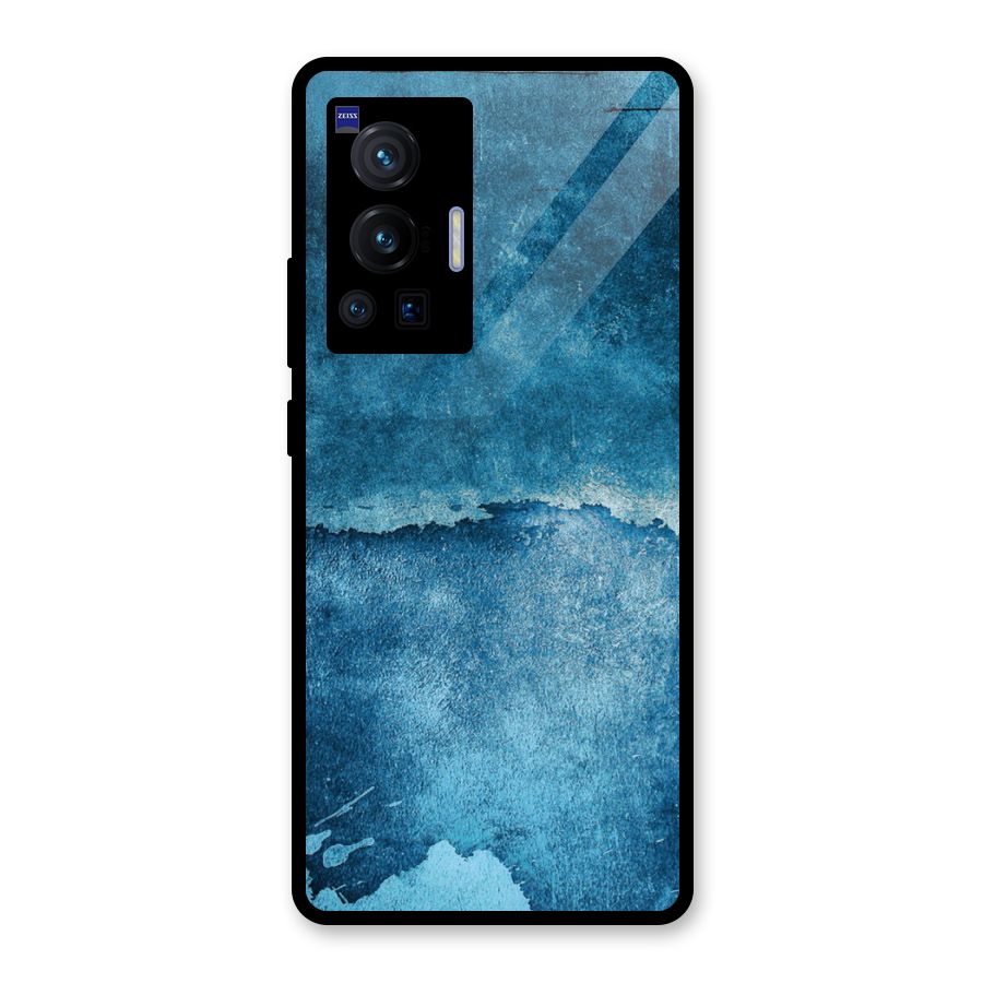 Blue Paint Wall Glass Back Case for Vivo X70 Pro