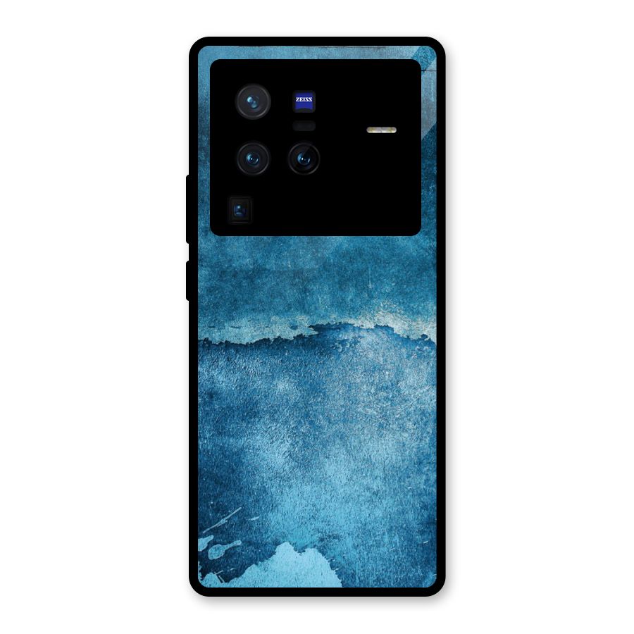 Blue Paint Wall Glass Back Case for Vivo X80 Pro