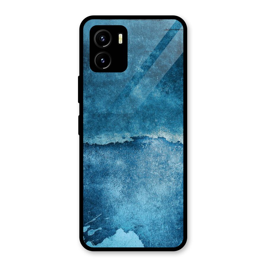 Blue Paint Wall Glass Back Case for Vivo Y15s