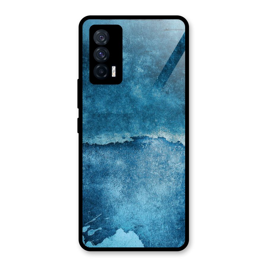 Blue Paint Wall Glass Back Case for Vivo iQOO 7 5G