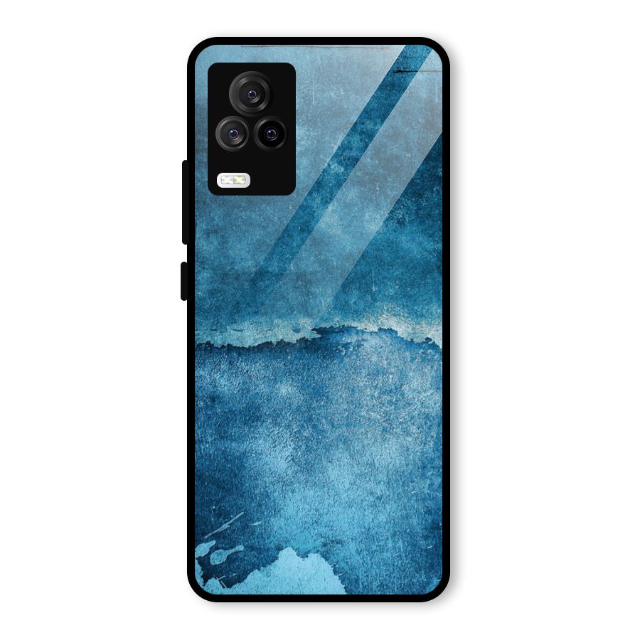 Blue Paint Wall Glass Back Case for Vivo iQOO 7 Legend 5G